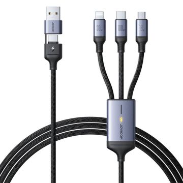 Joyroom SA21-2T3 Cable Speedy USB, 6 in 1/ 100W,Cable 1.5m Black
