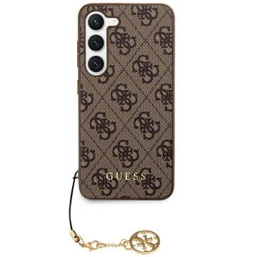 Guess 4G Charms Collection Case for Samsung Galaxy S24 - Brown (3666339241575)