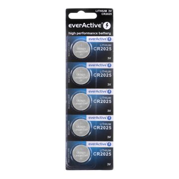 everActive CR2025 5-pcs. Lithium Battery Mini