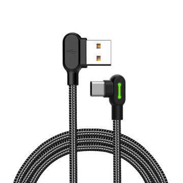 Mcdodo CA-5280 USB to USB-C cable LED 3m Black