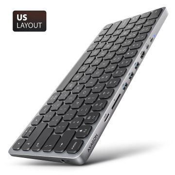 Axagon 9in1 Keyboard I O Hub 0.6m HMC-KB-US (HMC-KB-US)