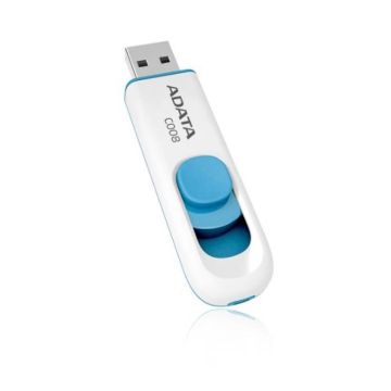 Adata USB Flash Drive 32GB White Blue (AC008-32G-RWE)