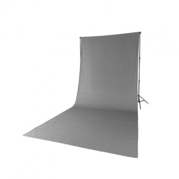 Quadralite Solid Muslin Backdrop Cotton 2.85x6m Grey