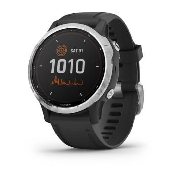 Garmin fenix 6S Solar - Silver with black band - Solar (010-02409-00)