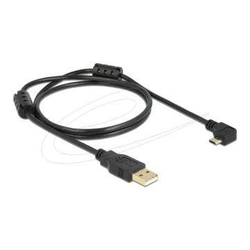Delock Cable USB-A Plug to USB micro-B Plug angled 90 left right (83147)
