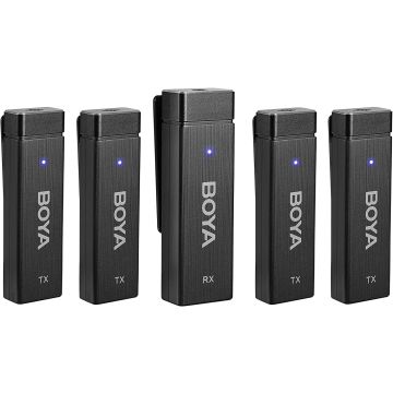 Boya BY-W4 Ultracompact 2.4GHz Four-Channel Wireless Microphone System