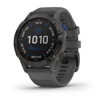 Garmin fenix 6 Pro Solar Edition - Black with slate gray band - Solar (010-02410-11)