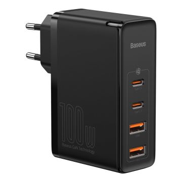 Baseus GaN2 Pro fast wall charger 100W USB / USB Typ C Quick Charge 4+ Power Delivery Black (CCGAN2P-L01)