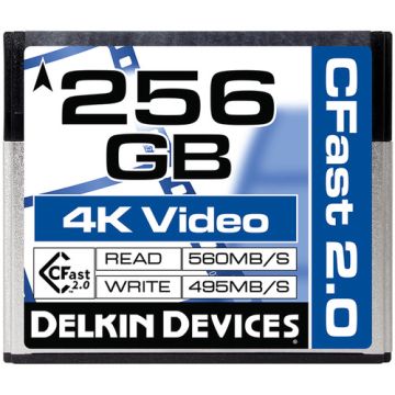 Delkin Devices 256GB Cinema CFast 2.0 560MBs / 495MBs (DDCFST560256)