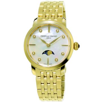 Frederique Constant Slimline Moonphase Ladies Watch FC-206MPWD1S5B