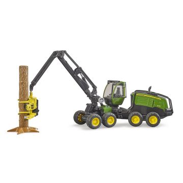 Bruder John Deere 1270G harvester with one tree trunk (02135)