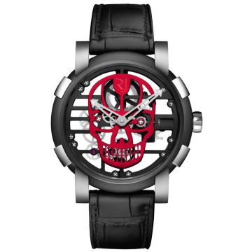 Romain Jerome Skylab 48 Speed Metal Red Skull Men's Watch RJ.M.AU.030.12