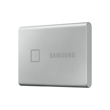 Samsung T7 Touch Portable SSD - 500 GB - USB 3.2 Gen.2 External SSD Metallic Silver (‎MU-PC500S/WW)