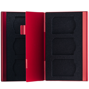 Genesis Gear Card Storage Box 6SD Red Color