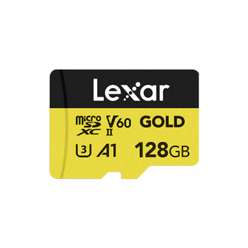 Lexar microSDXC GOLD UHS-II/C10/A1/U3 R280/W100 (V60) 128GB (LMSGOLD128G-BNNNG)