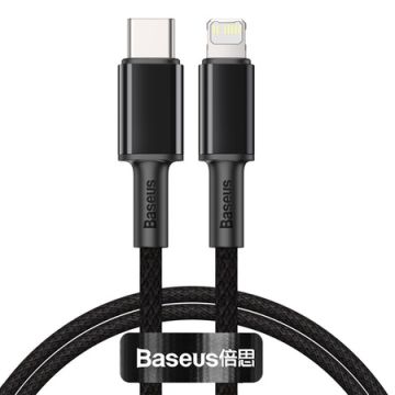 Baseus High Density Braided Cable Type-C to Lightning PD 20W 1m Black (CATLGD-01)