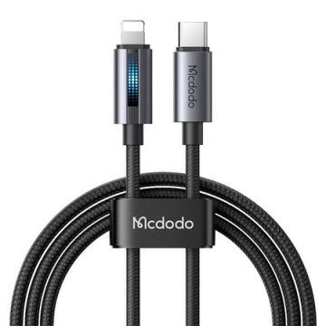Mcdodo CA-5710 USB-C to Lightning cable with 36W flashing light 1.2m Black