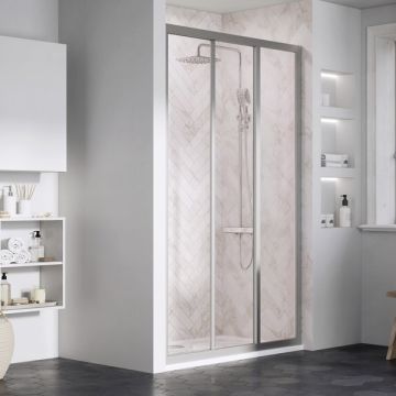 Ravak Shower Doors ASDP3-110 198 Satin + Polystyrene Pearl (00VD0UR211)