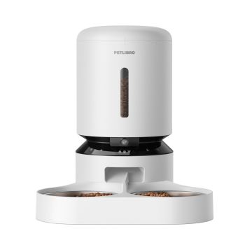 Petlibro Granary camera feed dispenser with double bowl, 5L (white)