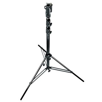 Manfrotto Black Steel Stand With Leveling Leg (126BSU)
