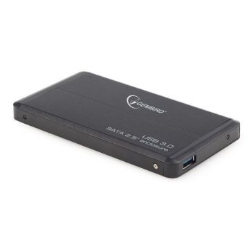 Gembird HDD/SSD Enclosure for 2.5'' SATA - USB 3.0, Aluminium, Black (EE2-U3S-2)