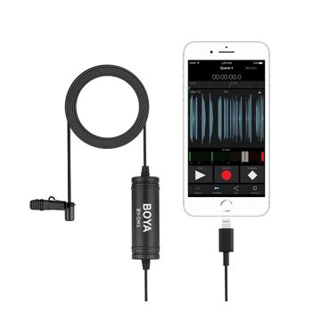 Boya BY-DM1 Lightning Omnidirectional Lavalier Mic For iOS Devices