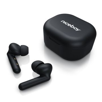 Niceboy HIVE Pins Black Bluetooth Wireless Headphones