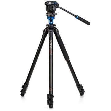 Benro A1573FS2PRO Aluminum Tripod with S2 PRO 60mm Flat Base Video Head