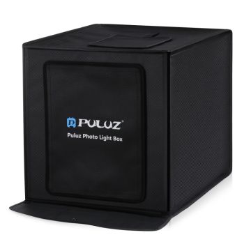 Puluz 40cm Folding Portable 24W 5500K White Light Dimmable Photo Lighting Studio Shooting Tent Box Kit with 6 Colors (Black, Orange, White, Red, Green, Blue)