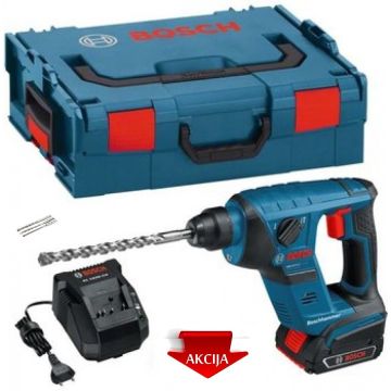 Bosch GBH 18 V-LI Compact (2.0 Ah) incl. 1 Batterie and 3 pcs. Drill Set (3165140871372) L-Boxx