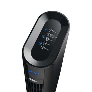 Solis Easy Breezy Matt Black Type 757 (Design tower fan with temperature display and remote control)