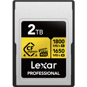 Lexar CFexpress 4.0 Pro Gold, VPG400/IP68, R1800/W1650/SW1400 (Type A) 2TB (LCAEXG4002T-RNENG)