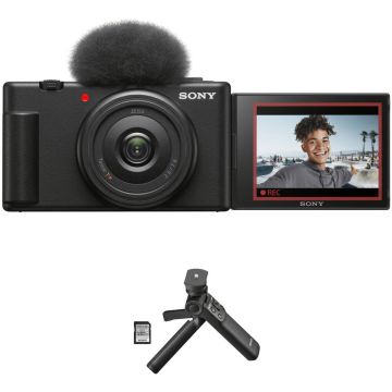 Sony ZV-1F Vlogging Camera with Vlogger Accessory Kit Black