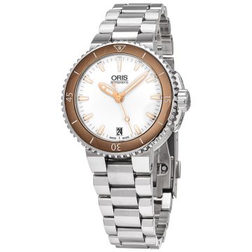 Oris Aquis Date Ladies Watch 73376524356MB