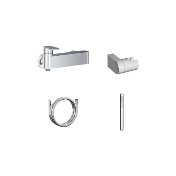 Ravak CR II 032.00CR.+S Wall-mounted Shower Tap With Shower Set Chrome (X07S121)