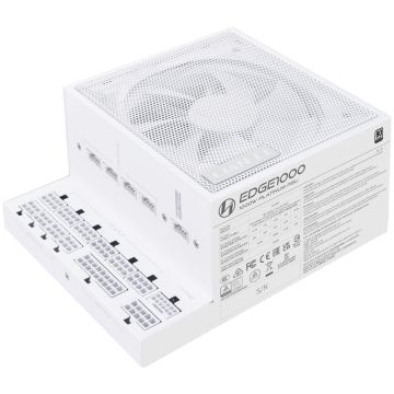 Lian Li EDGE EG1000 80 PLUS Platinum Power Supply, PCIe 5.1, ATX 3.1 - 1000 Watts, White (EG1000 WHITE)