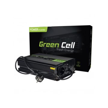 Green Cell Power Inverter UPS 12V to 230V Pure sine wave 300W/600W for furnances and central heating pumps (INV07)