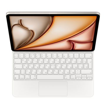 Apple Magic Keyboard White for Apple 12.9-inch iPad Pro (3rd-6th gen), 13-inch iPad Air (M2) Russian (MJQL3RS/A)