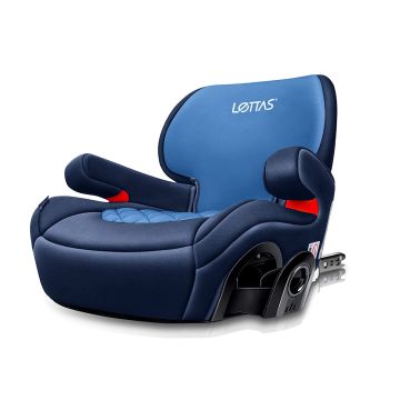 LETTAS Bērnu Sēdeklītis ar ISOFIX un Glāzes Turētāju 3. grupa (22–36 kg/6–12 gadi) ECE R44/04 (zils)