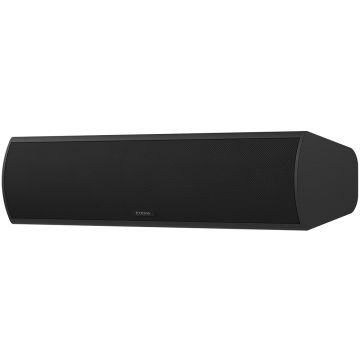 Piega Premium Center Small Black Anodised Aluminum Cabinet Black Fabric Cover