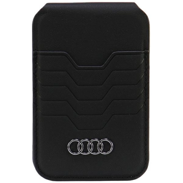 Audi Leather Wallet Card MagSafe magnetic with stand - black (6955250228039)