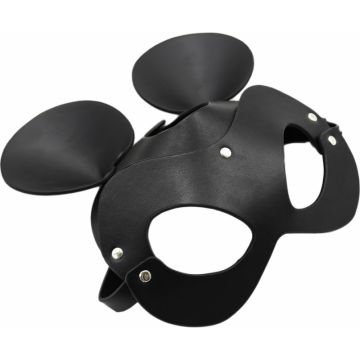 PU Black Mouse Leather Mask (OPR-321025)