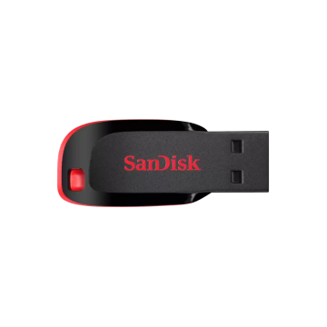 SanDisk Cruzer Blade USB 2.0 Flash Drive 16GB Black/Red (SDCZ50-016G-B35)