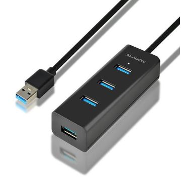 Axagon USB 3.0 Hub 4-Port 1.2m Black (HUE-S2BL)