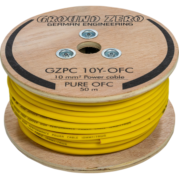 Ground Zero 10 mm² yellow OFC 50m (X-GZPC 10Y-OFC)