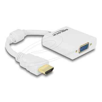 Delock Adapter HDMI-A Plug to VGA Socket white (65346)