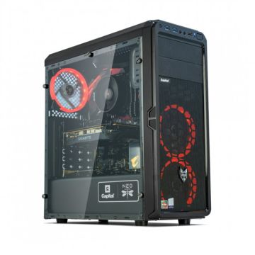 Capital NEO X Tron i3-10100F/ 16GB/ GTX1650/ 500GB/ 450W/ WF/ BT/ Win10Home/ 48bit (156269)