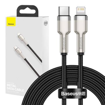 Baseus Cafule USB-C cable for Lightning PD 20W 2m Black (CATLJK-B01)