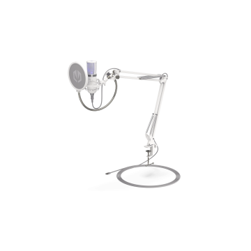 Endorfy Solum Streaming Onyx White Condenser Microphone + Stand / USB
