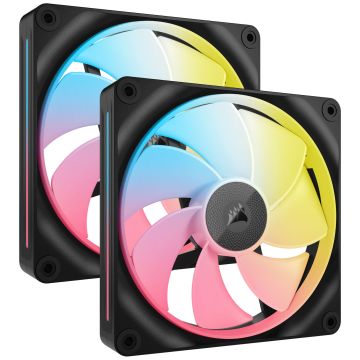Corsair iCUE Link LX140-R, PWM fan, RGB - 2-pack, 140mm, Black (CO-9051052-WW)